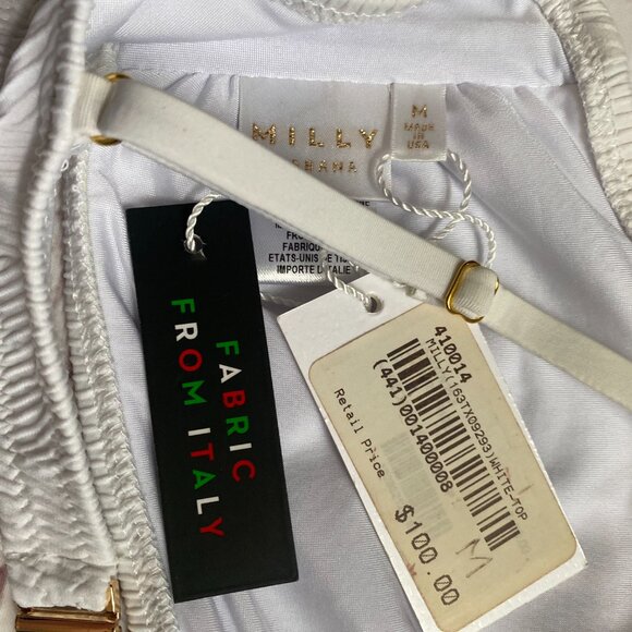 Milly Cabana White Swim Top NWT Size Medium - Picture 7 of 7